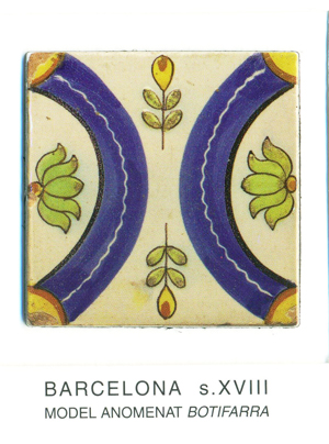 Iman del model de rajola anomenat “botifarra”. Barcelona, segles XVIII